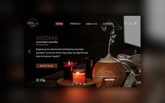 Aroma Scented Candle E-commerce Landing Page